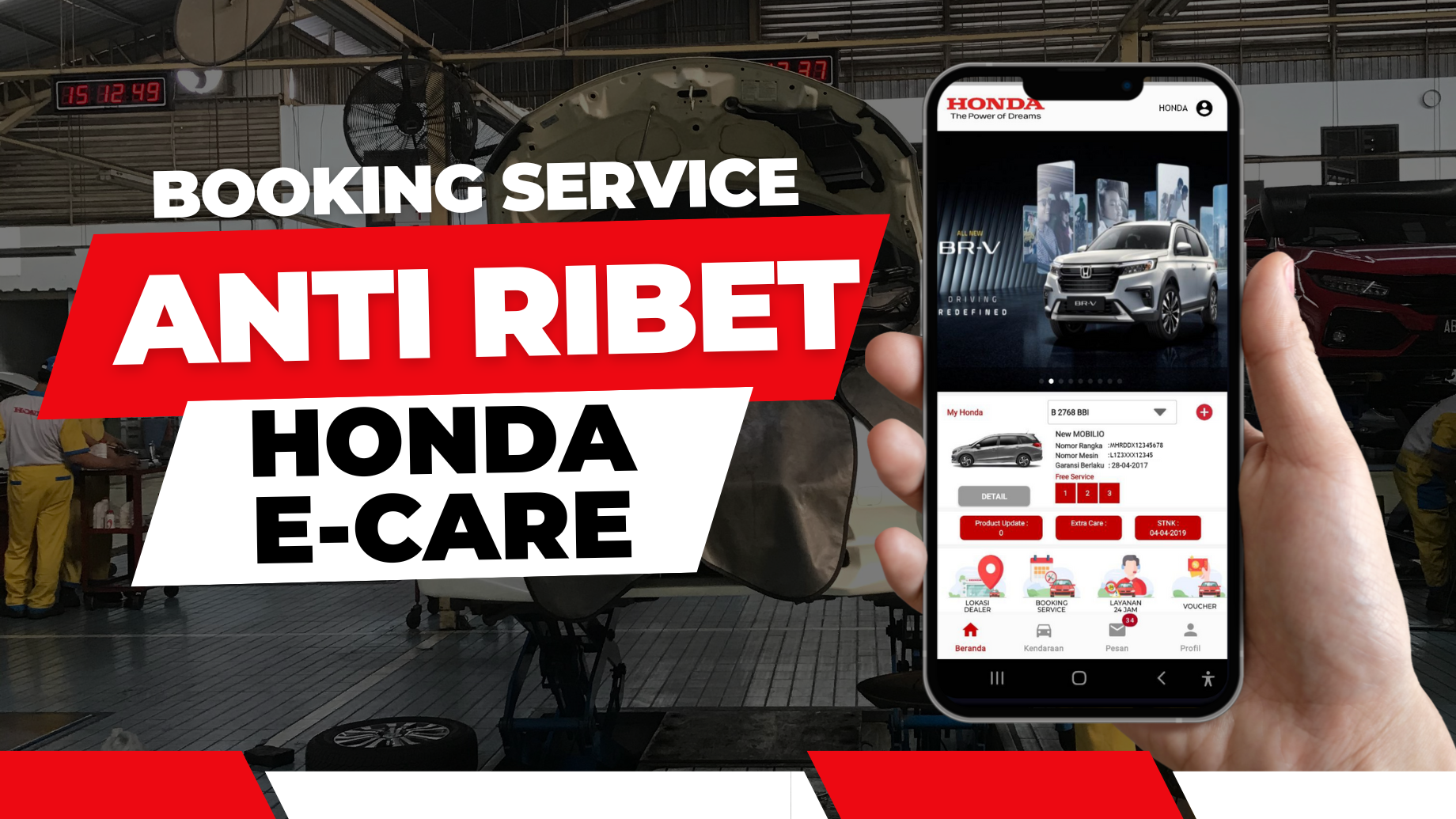 Booking Service Anti Ribet dengan Honda e-Care