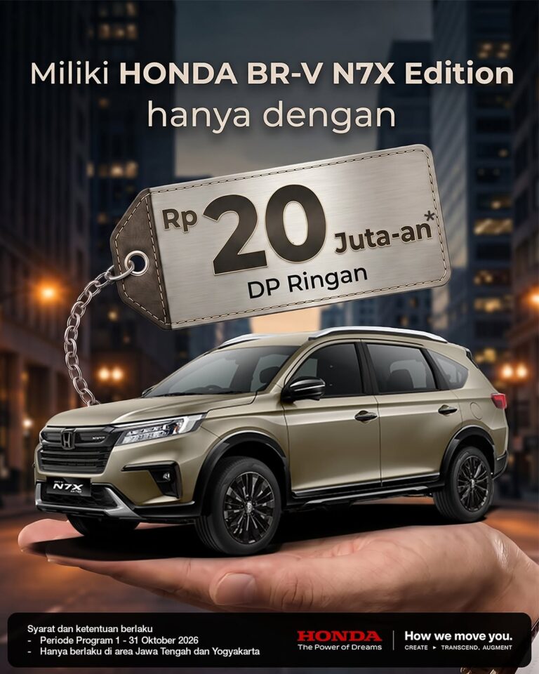 🚗✨ Saatnya punya Honda BR-V N7X dengan lebih ringan!Miliki Honda BR-V N7X hanya dengan DP mulai